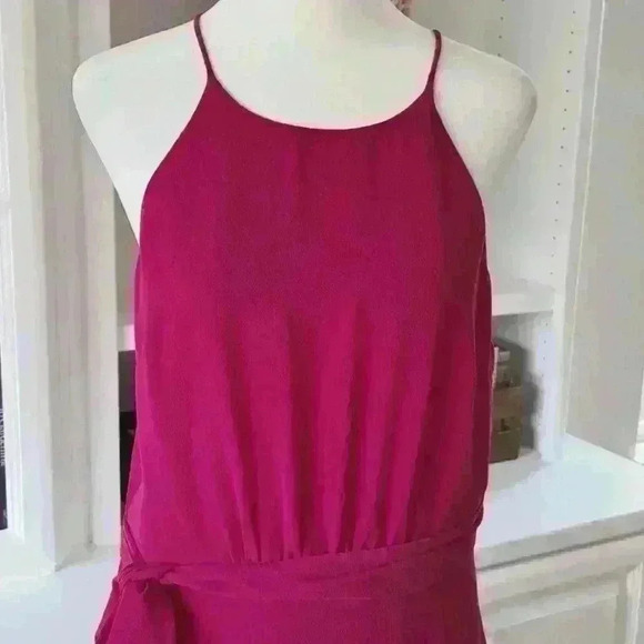 CECE Spaghetti Strap Asymmetrical Ruffle Dress - Picture 2 of 11